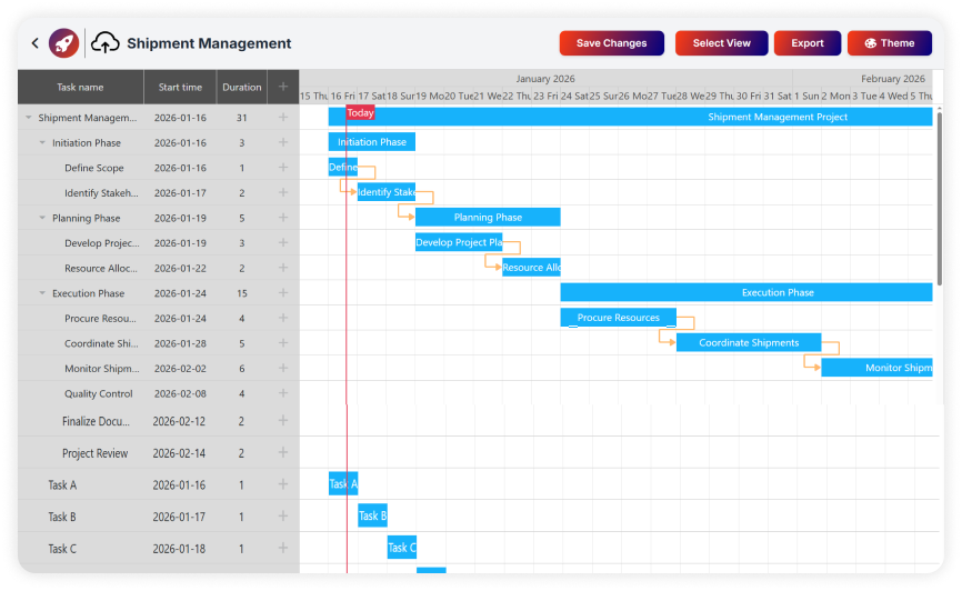 Gantt Chart Preview
