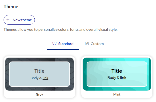 Template Selection Feature
